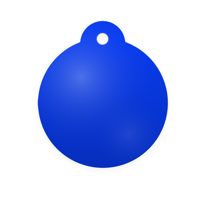 Placa circular azul