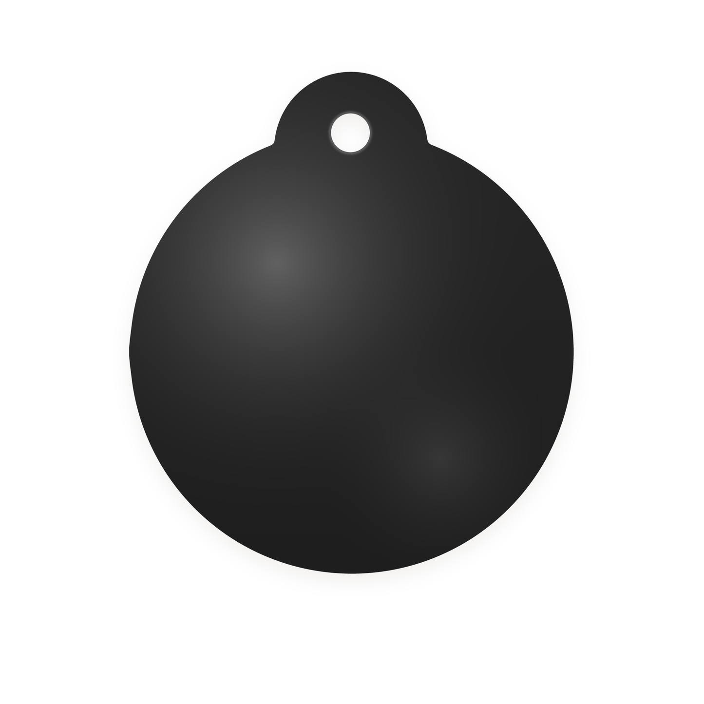 Placa circular negra