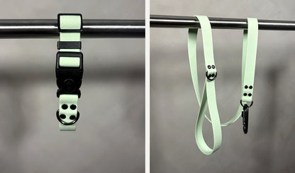 Combo collar y correa Marati verde menta